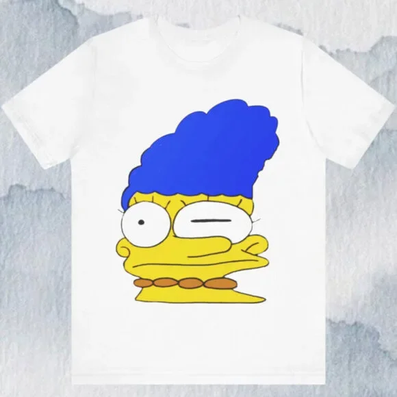 Stretched Marge Simpsons Shirt, Funny Simpsons Cartoon Character Graphic T-Shirt - Picture 1 of 4